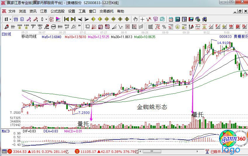 均线金蜘蛛选股公式 金蜘蛛均线形态技术要点及特征 均线金蜘蛛选股公式 金蜘蛛均线形态技术要点及特征